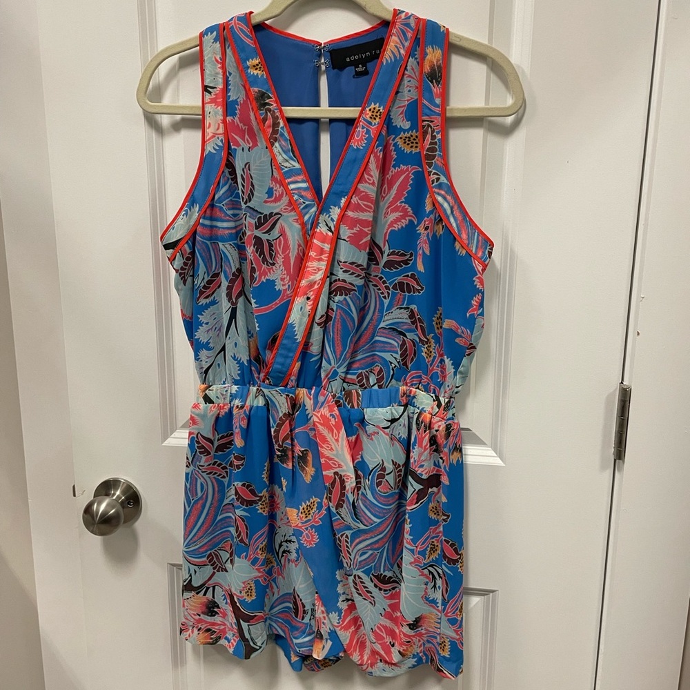Adelyn Rae Tropical Shorts Romper